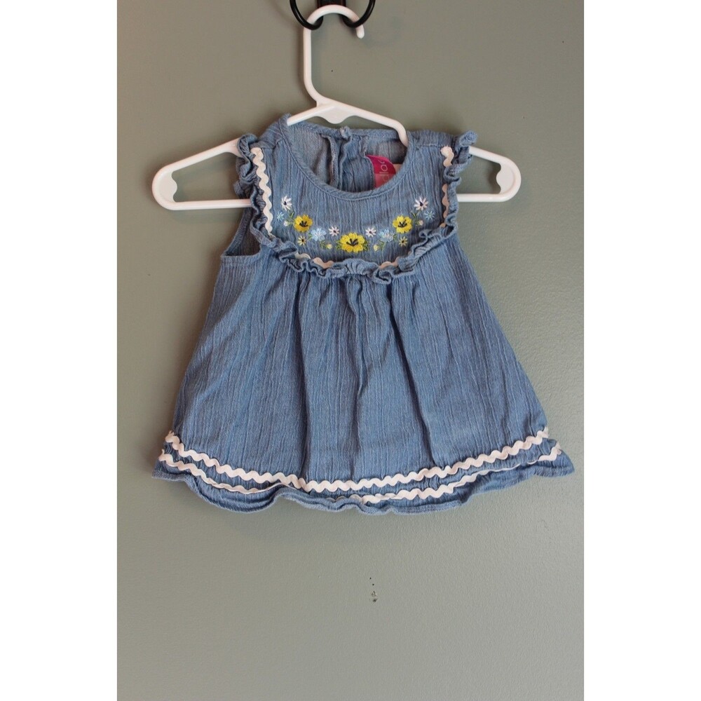 Goodlad Denim Baby Girls Dress Size 9M Floral